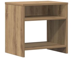 Nachtkastje | Nachtkast | Lamptafel | Bedside kasten 40x30x40 cm bewerkt hout artisanaal eikenkleurig
