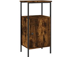 Nachtkastje | Nachtkast | Lamptafel | Bedside kasten 41x31x80 cm bewerkt hout gerookt eikenkleurig