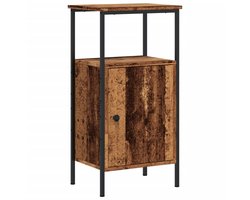 Nachtkastje | Nachtkast | Lamptafel | Bedside kasten 41x31x80 cm bewerkt hout oud houtkleurig