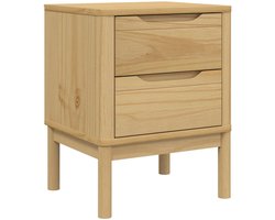 Nachtkastje | Nachtkast | Lamptafel | Bedside kasten FLORO 45x39x57 cm massief grenenhout wasbruin