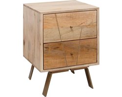 Nachtkastje - Nachtkastjes - Massief Hout - Bruin - 40 x 56 x 40 cm