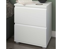 Nachtkastje Nux 2 laden - wit