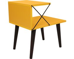 Nachtkastje Open Design - Stijlvol Geel - 50x55x40 cm - Duurzaam Melamine