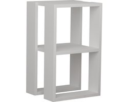 Nachtkastje Open Design - Stijlvol Wit - 30x55x30cm - Duurzaam Melamine