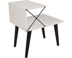 Nachtkastje Open Design - Witte Melamine - Stijlvol en Ruim - 50x55x40cm