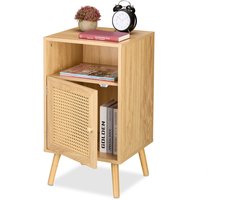 nachtkastje - rotan deur - 72 x 40 x 39 cm - op poten - slaapkamer