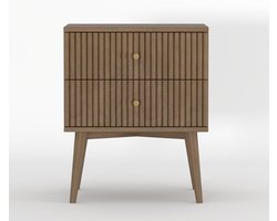 Nachtkastje Sem - Hout - Bruin/Hout - Mango/Hout - Noten - 45 x 55 x 35 cm (BxHxD)