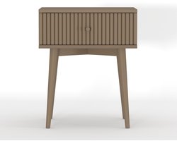 Nachtkastje Sem - Mango Hout - Bruin - 45x55x35 cm (BxHxD) - Lade
