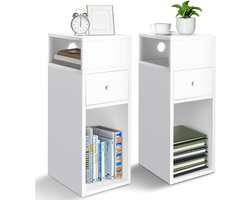 Nachtkastje set van 2 - Nachtkastjes Industrieel - Kastje met Lades