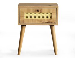 Nachtkastje - Stijlvol Eiken Design - 40x50x35cm - Duurzaam Melamine Materiaal