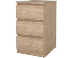 Nachtkastje Ylva 3 lades Hickory - Giga Living