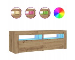 Nachtkastjes Eikenhout met RGB LED Verlichting (2 stuks)