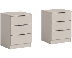 Nachtkastjes-set Kasjmier - 2 Stuks - Moderne Opbergoplossing op Wieltjes - 45x60x40cm