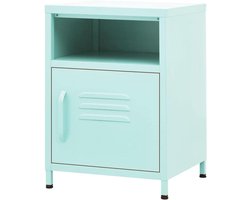 Nachtkastjes Set - Sidetables - Opbergen Slaapkamer - Verstelbare Voetjes - 35x35x51 cm - Mintgroen