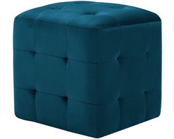 Nachtkastjes Set van 2 | Nachtkast | Lamptafel | Bedside kasten 30x30x30 cm fluweel blauw