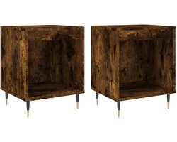 Nachtkastjes Set van 2 | Nachtkast | Lamptafel | Bedside kasten 40x35x50 cm bewerkt hout gerookt eikenkleurig