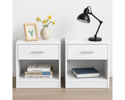 Nachtkastjes - Set van 2 - Wit - Met Lade