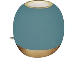 nachtlamp beton - zonder lampenkap - 9 x 9 cm - E27-fitting - lang snoer - blauw