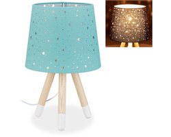 nachtlamp kinderkamer - 40 cm hoog - E14-fitting - ronde lampenkap - kinderlamp - munt