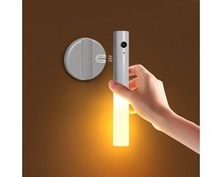 Nachtlamp - Nachtlampje Kinderen - LED nachtlampje met bewegingssensor - Wandlamp oplaadbaar - Sensor lampje usb oplaadbaar - Muurlamp/Wandlamp binnen slaapkamer kinderkamer - Trapverlichting - Grijs
