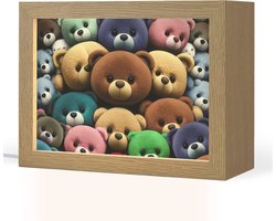 Nachtlampje 20x15 cm - Kinder lampje - Knuffelbeer - Teddy - Design - Kids - Tafellamp kinderkamer - Slaapkamer lamp - Bedlamp kinderen - Kinderlampje stopcontact - Wandlamp babykamer - Nachtlampjes