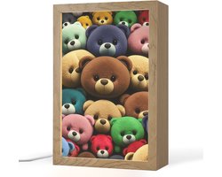 Nachtlampje 20x30 cm - Kinder lampje - Knuffelbeer - Teddy - Design - Kids - Tafellamp kinderkamer - Slaapkamer lamp - Bedlamp kinderen - Kinderlampje stopcontact - Wandlamp babykamer - Nachtlampjes