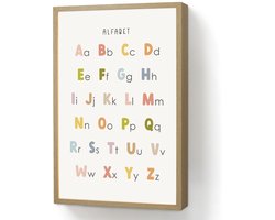 Nachtlampje 40x60 cm - Kinder lamp - Alfabet - Educatief - Kleuren - Letters leren voor kinderen - Tafellamp kinderkamer draadloos - Slaapkamer lampje - Bedlamp kinderen - Kinderlampje - Wandlamp babykamer - Nachtlampjes