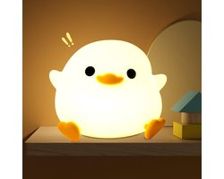 Nachtlampje - eend nachtlampje - schattig tutu eend meisje cadeau - eend lampje kinderkamer bedlampje - siliconen materiaal - touch control - draagbare oplader - dimbaar - eenvoudig en interessant tutu eend nachtlampje - verbetert het comfort van kin