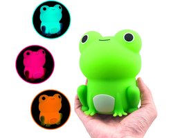 Nachtlampje - Kikker Kinderkamer Nachtlampje - Oplaadbare Dimbare Touch Bedlamp (Silicone) - Draagbaar Kindercadeau - Geschikt voor Jongens - Meisjes en Baby's - Zachte Dieren Siliconen Lamp - Draagbare Dimbare Touchbediening