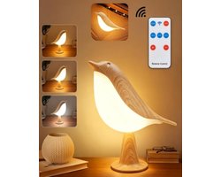 Nachtlampje - Kleine Bureaulamp - Vogel Lamp - Kinderlamp - Met 3 Kleurtemperatuur en Aanraaksensor - Draadloze - Met Oplaadbare Batteri - Voor Slaapkamer, Nachtkastje, Nachtkastje, Auto Decoratieve Verlichting