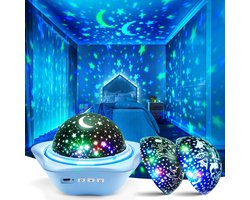 Nachtlampje Projector met Sterrenhemel Effect - Verlichtingsmodi - Oplaadbaar - Voor Slaapkamer - Kalmerend Licht - Relaxatie - Draadloos
