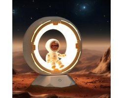 Nachtlampje voor kinderen, astronaut ruimte nachtlampje lamp met 12 niveaus koud warm licht oplaadbare dimbare kraan touch nachtlampje voor kinderen kinderen peuter slaapkamer nachtkastje