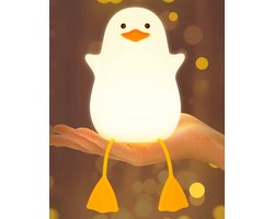Nachtlicht - sfeerlicht - Cartoon lamp - Oplaadbare bed koplamp - Mood verlichting - Drie versnellingen regeling - Lange voeten eend vorm - Schattig warm - geschikt voor kinderkamers en kinderopvoeding - een geweldig cadeau voor kinderen