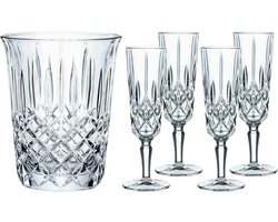 Nachtmann Noblesse celebration set 5-delig - 4 Champagne glazen