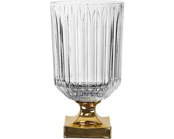 Nachtmann Vaas op Voet Goudkleurig 32 cm - Elegante Decoratieve Vaas voor Interieur