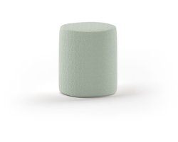 Nachttafeltje / poef Maeva - 41x41x41,5 cm - Groene bouclé stof