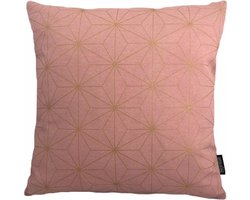 Nadal Pink/Gold Kussenhoes | Katoen / Polyester | 45 x 45 cm | Roze - Goud