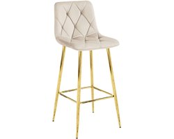 NADO kruk - beige fluweel / GOUDEN poten x 1