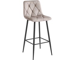 NADO kruk - donkerbeige fluweel / zwarte poten x 3