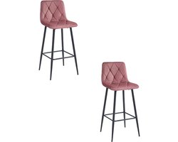 NADO kruk - donkerroze fluweel / zwarte poten x 2