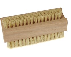 Nagelborstel - 5x - tweezijdig bezet - 9,3 x 3,6 cm - hout - manicure - pedicure borstel