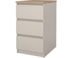 Naia nachtkastje 3 lades eikdecor.