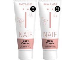 Naïf - Baby Crème - Voordeelset – Baby & Kids – Droge & Gevoelige Huid – Natuurlijke Ingrediënten – 2x75ml