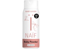 Naïf - Babypoeder - Baby & Kids - 100% Natuurlijk - Rijstzetmeel - Milde Formule - Dermatologisch Getest - 60gr
