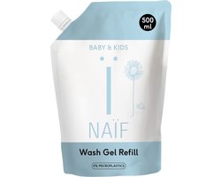 Naïf - Reinigende Wasgel - Navulverpakking - Baby & Kids - Lichaamsverzorging - Natuurlijke Ingrediënten - 500ml