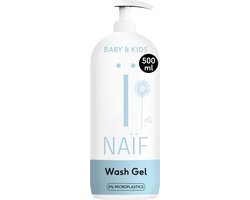 Naïf - Reinigende Wasgel - Pompfles - Baby & Kids - Milde Geur - Met Natuurlijke Ingrediënten - 500ml