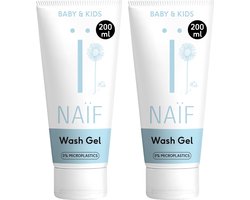 Naïf - Reinigende Wasgel - Voordeelset - Baby & Kids - Met Natuurlijke Ingrediënten - Zeepvrij - 2x200ml
