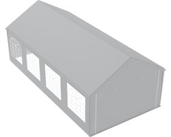 NAIZY 4x8m Partytent 32㎡ Tuinprieel Opvouwbaar Prieel UV-bescherming 50+ Tuinprieel met zijwanden & raam Waterdicht Tuinhuisje gemaakt van PE-stof & metalen frame voor festival, bruiloft, Grijs