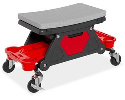 NAIZY Werkplaatskruk met wielen bogen rolkruk incl. gereedschapsplank kussen montagerolplank werkkruk max. 150 kg voor werkplaats garage