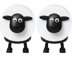 Naleo™ Wc Rolhouder Schaap - 2 Stuks - Toiletrolhouder Schaap - Reserverolhouder Schaap - Wc Rolhouder Dier - Wc Rolhouder Zwart - Wc Rolhouder Staand - Schapen Toiletrolhouder - Zonder Boren